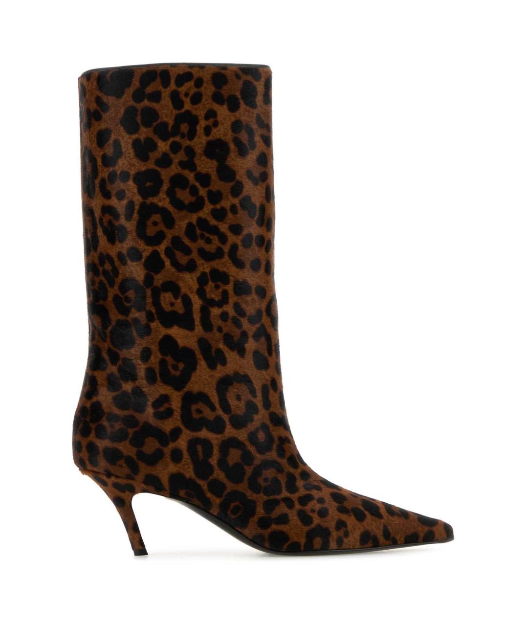 Amina Muaddi Коричневые кожаные сапоги, фото 1