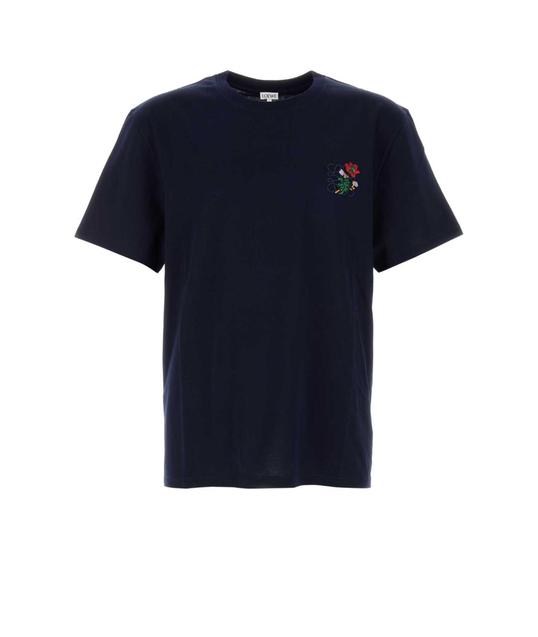 LOEWE Синяя хлопковая футболка, фото 1