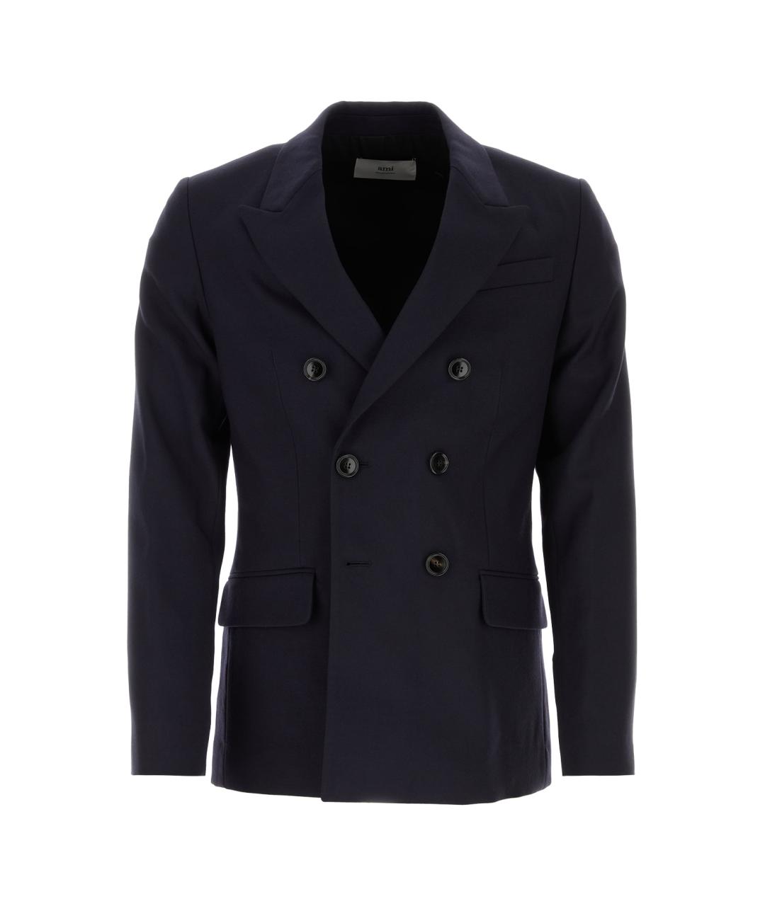 Ami Paris Синий шерстяной пиджак, фото 1