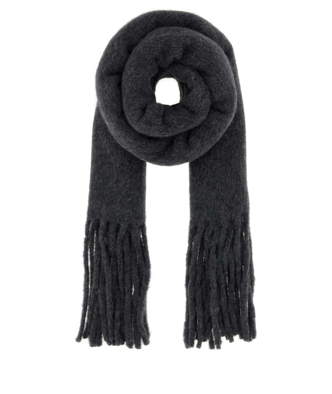 LOULOU STUDIO Серый шерстяной шарф, фото 1