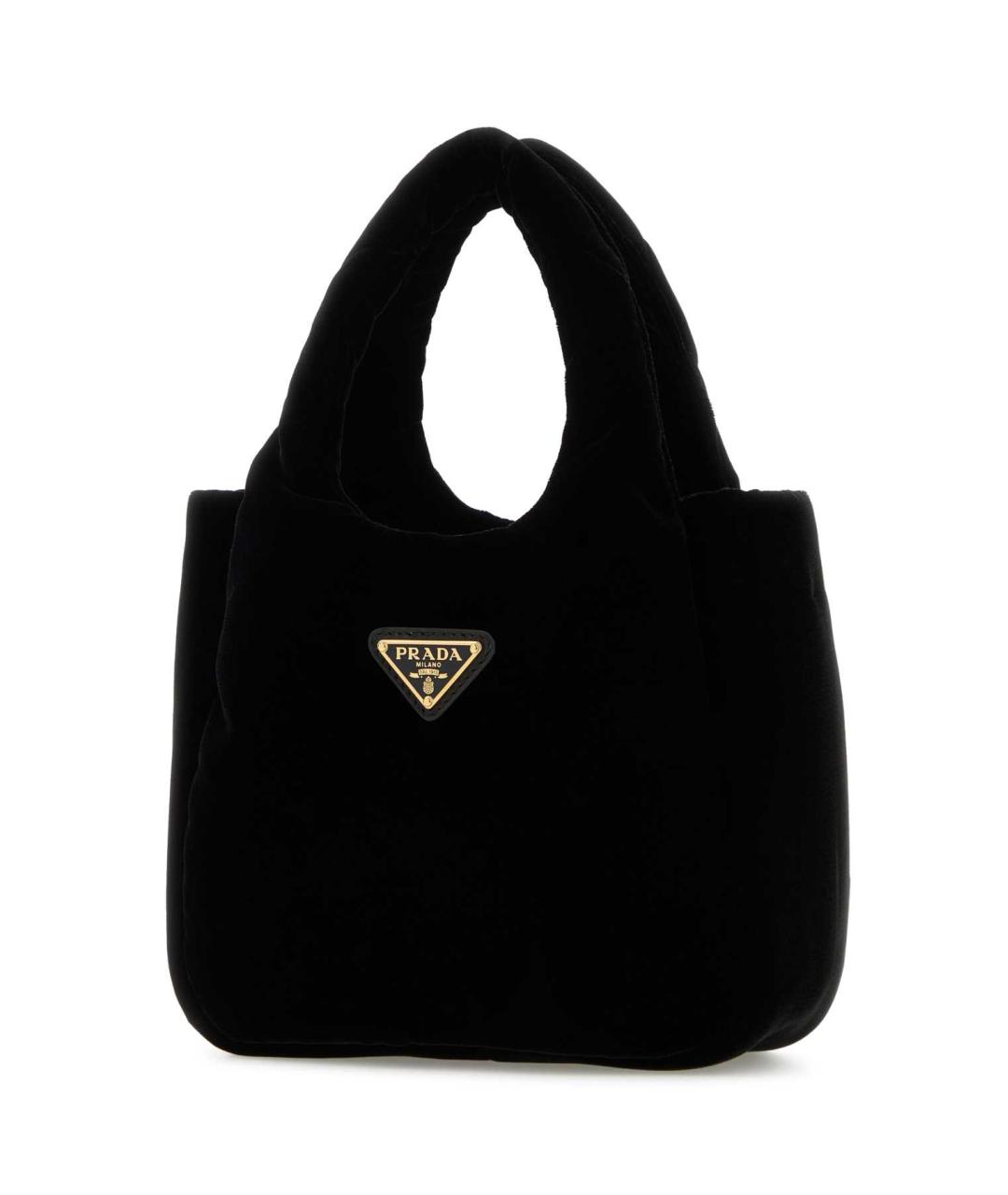 PRADA Черная тканевая сумка с короткими ручками, фото 2