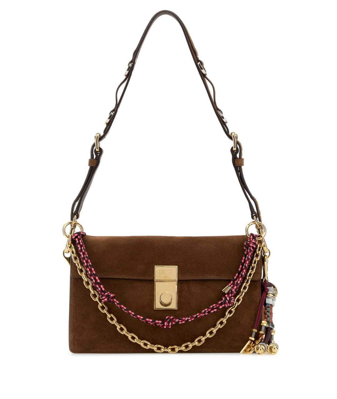 PRADA Коричневая кожаная сумка через плечо, фото 1