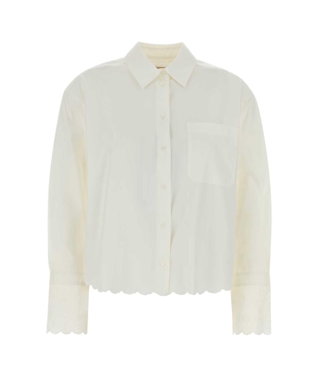 WEEKEND MAX MARA Белая хлопковая рубашка, фото 1