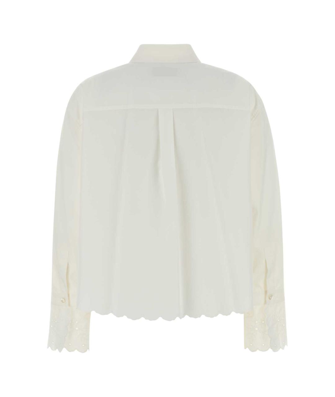 WEEKEND MAX MARA Белая хлопковая рубашка, фото 2