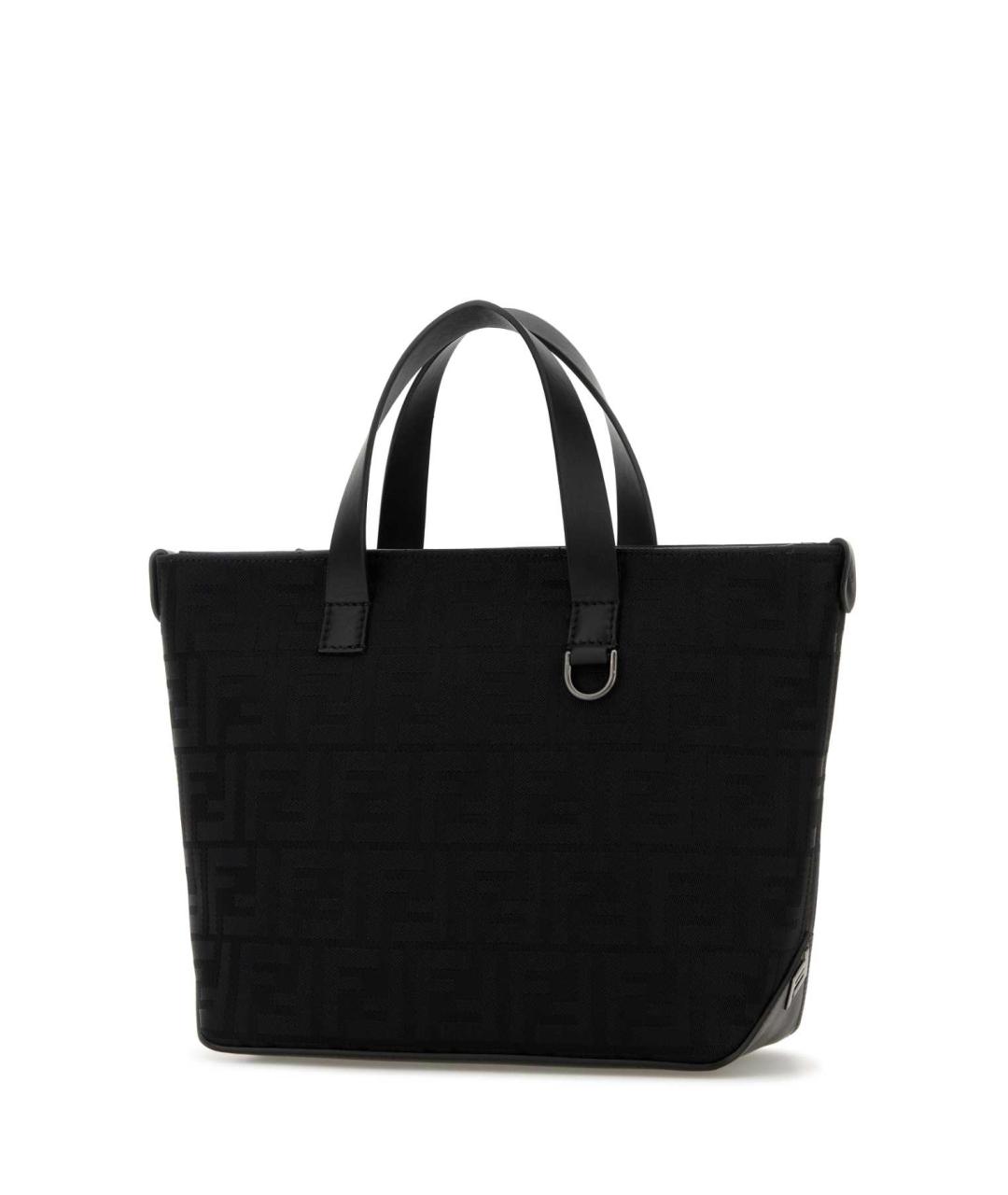 FENDI Черная тканевая сумка тоут, фото 2