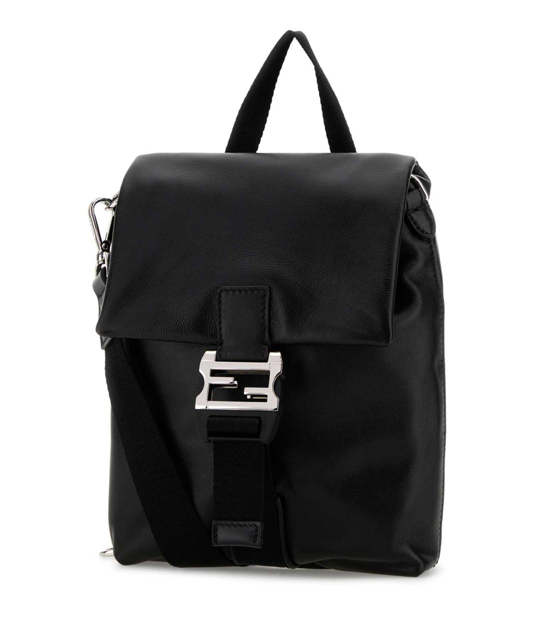 FENDI Черная кожаная сумка на плечо, фото 2