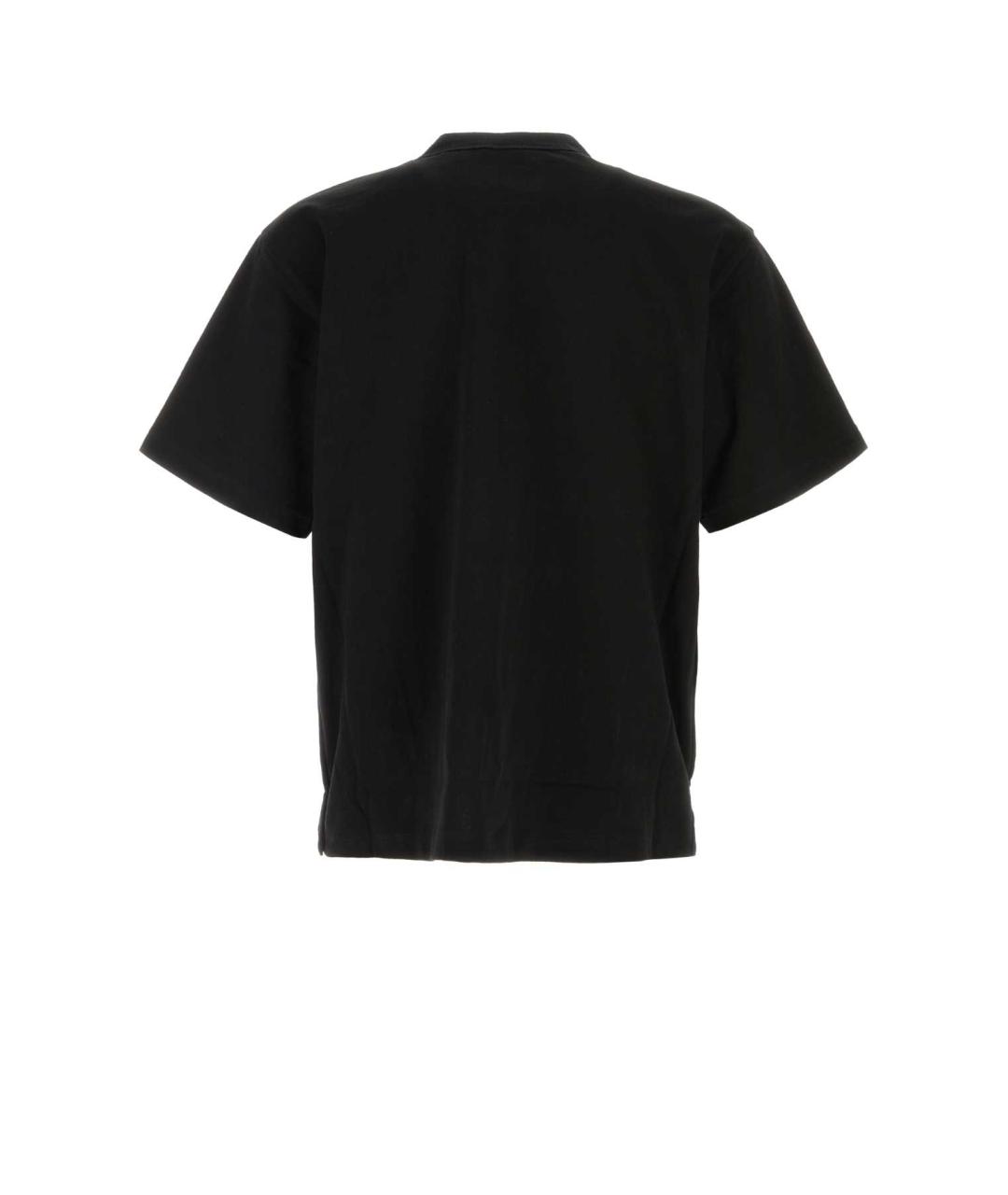 SACAI Черная хлопковая футболка, фото 2