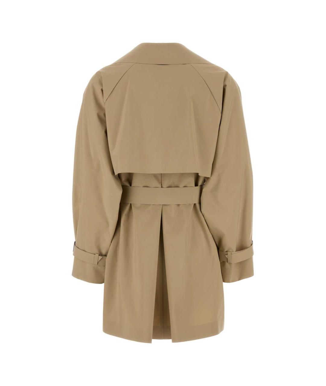 WEEKEND MAX MARA Бежевый хлопковый тренч/плащ, фото 2