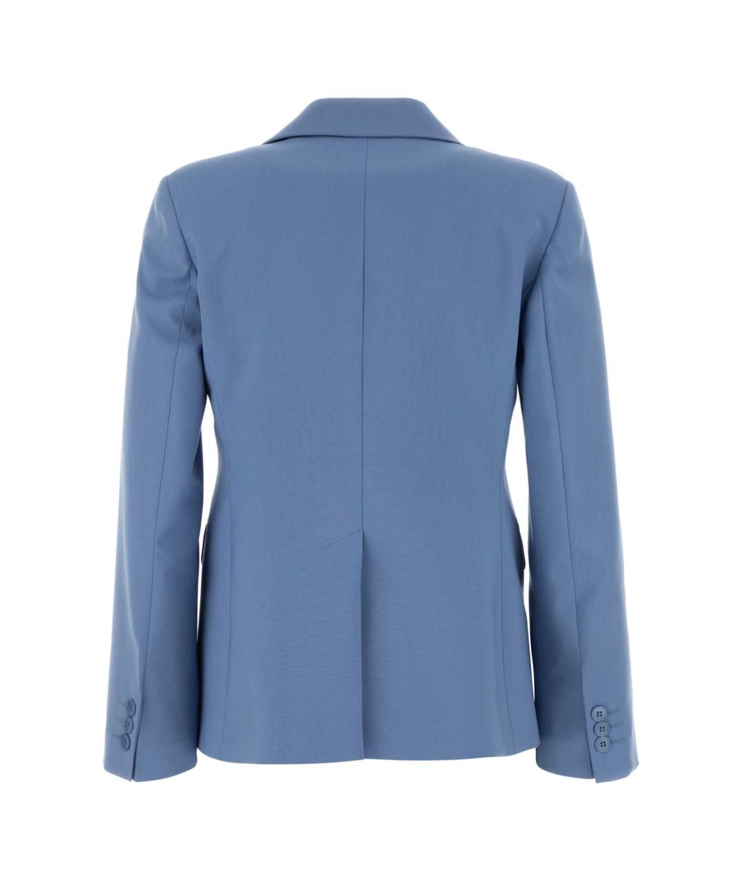 WEEKEND MAX MARA Голубой шерстяной жакет/пиджак, фото 2