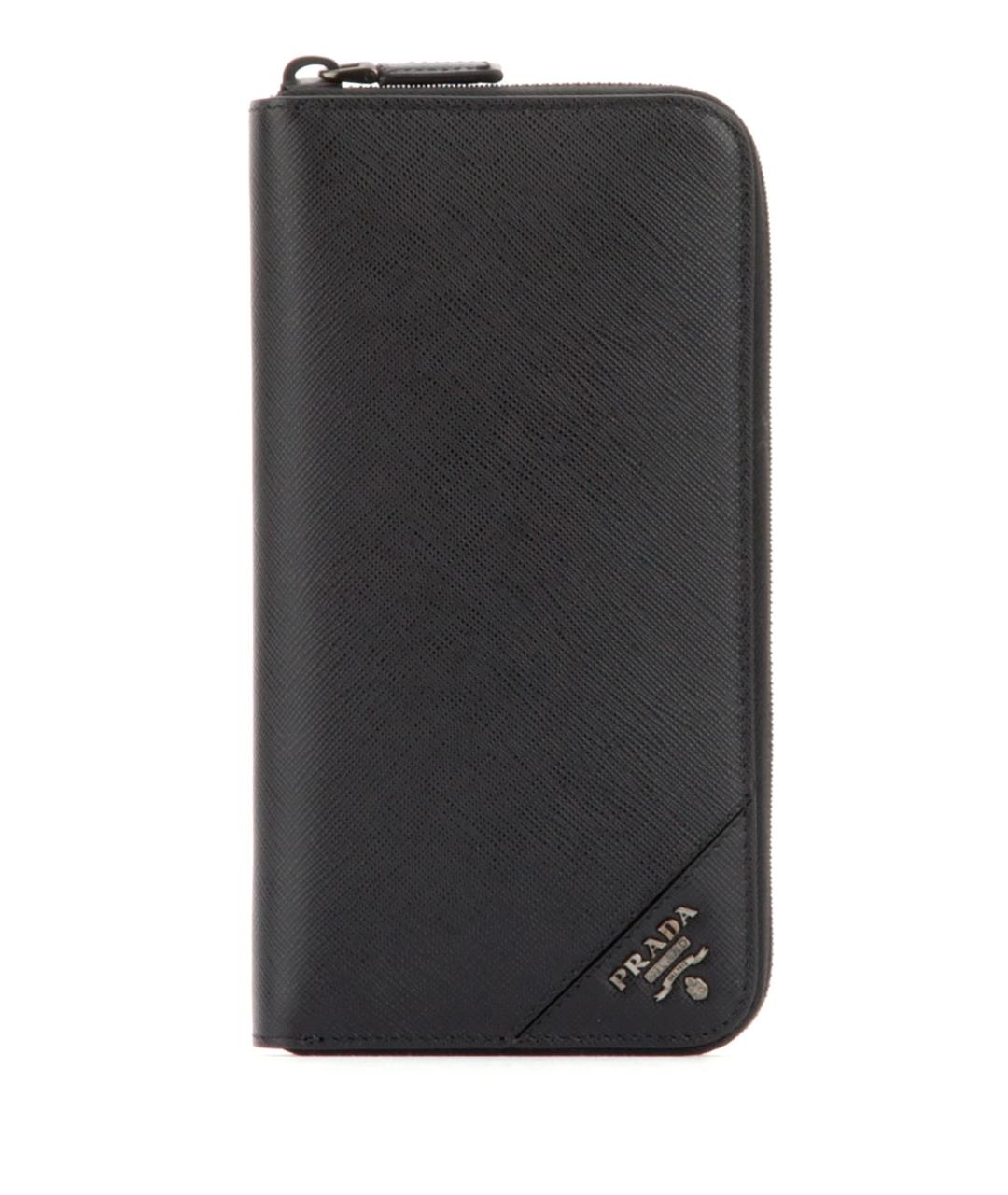 PRADA Черный кожаный кошелек, фото 1