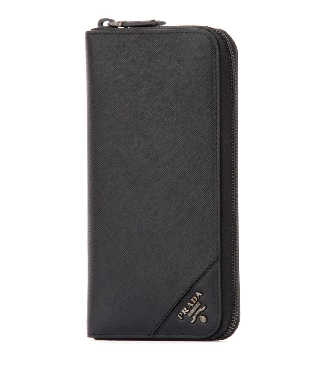 PRADA Черный кожаный кошелек, фото 2