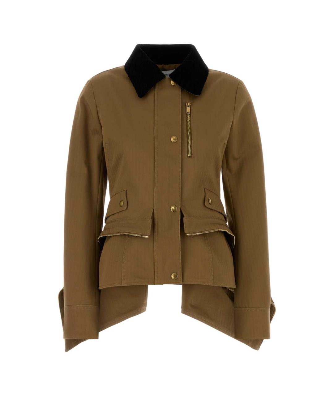 ALEXANDER MCQUEEN Коричневая хлопковая куртка, фото 1