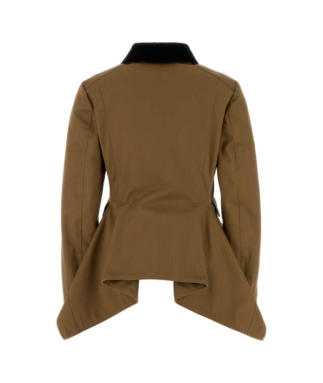 ALEXANDER MCQUEEN Коричневая хлопковая куртка, фото 2