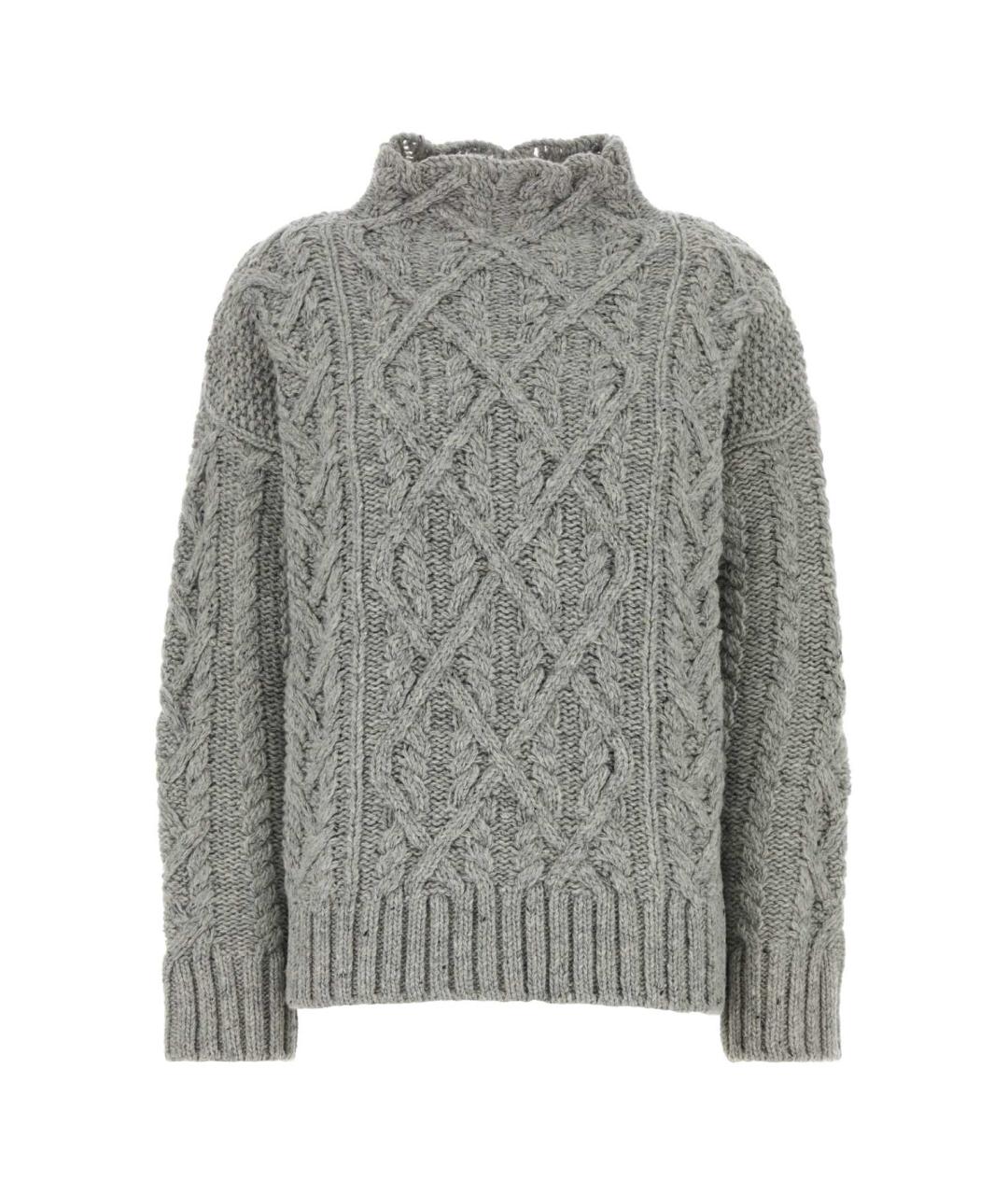 JIL SANDER Серый шерстяной джемпер / свитер, фото 1