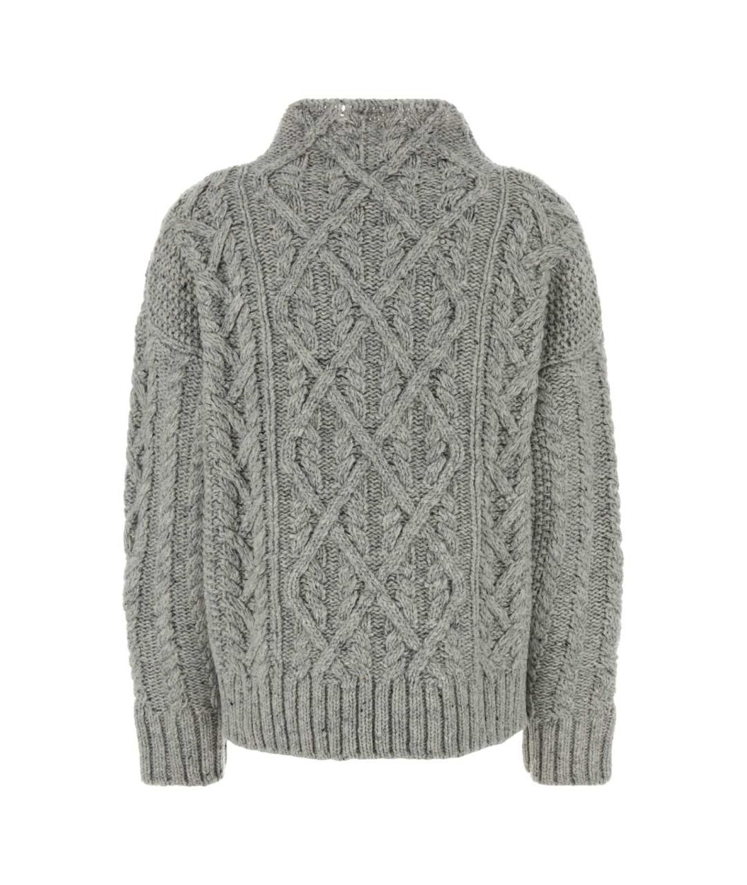 JIL SANDER Серый шерстяной джемпер / свитер, фото 2