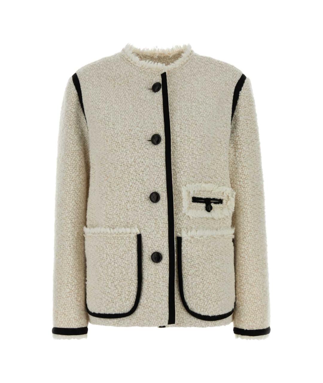 ISABEL MARANT Бежевое синтетическое пальто, фото 1