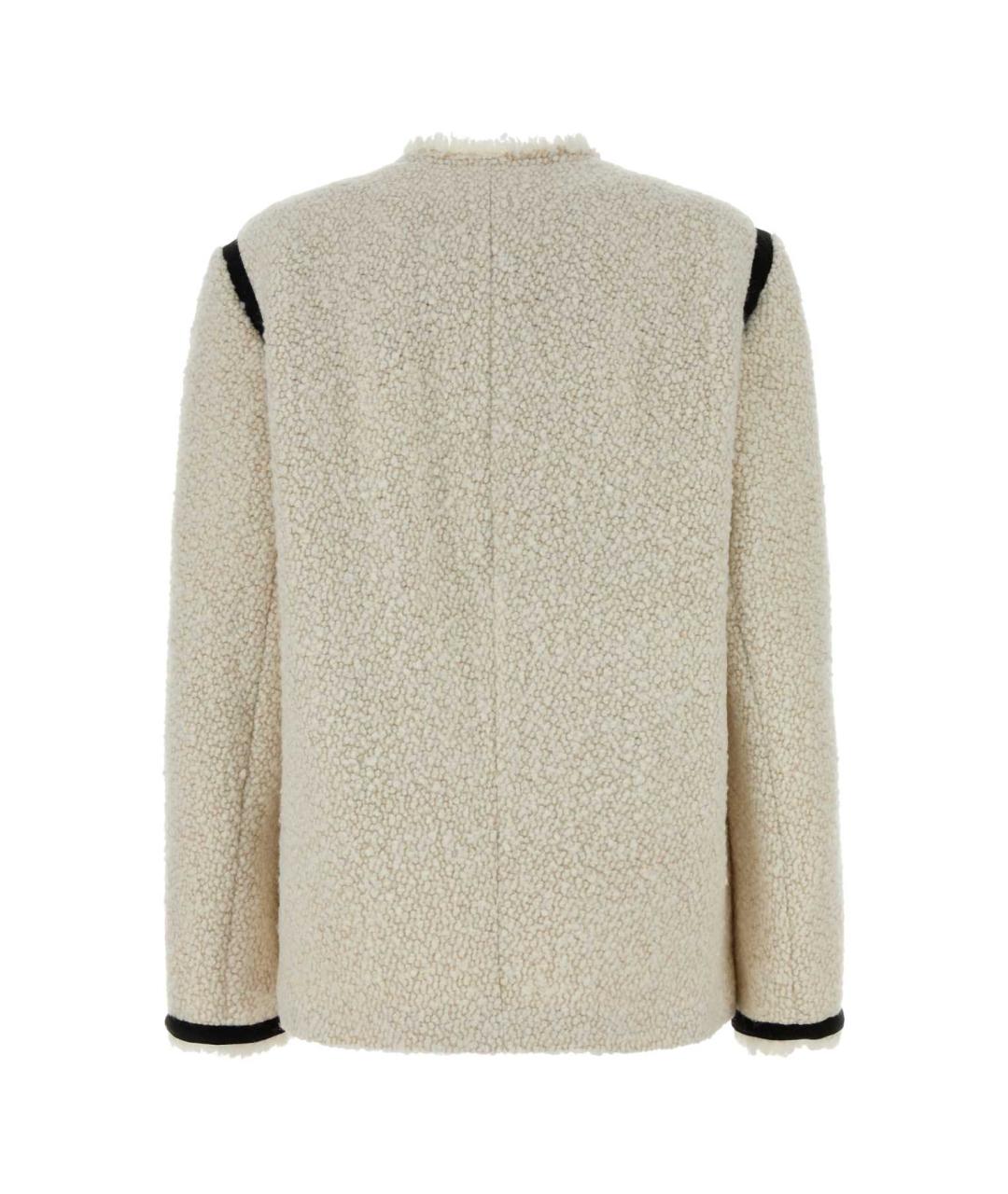 ISABEL MARANT Бежевое синтетическое пальто, фото 2