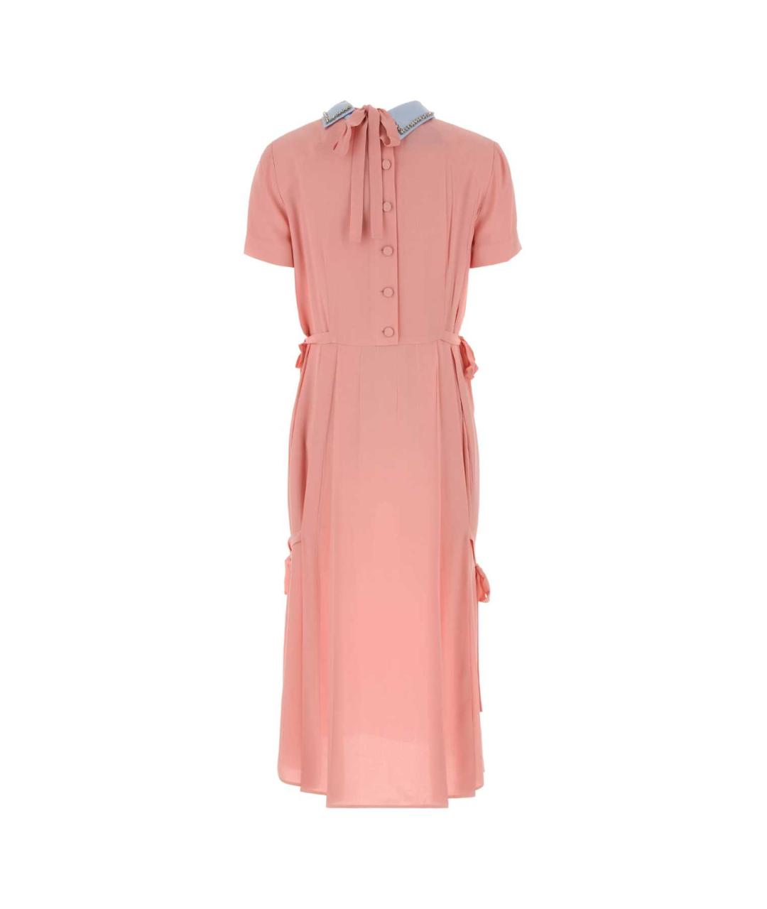 PRADA Розовое вискозное платье, фото 2