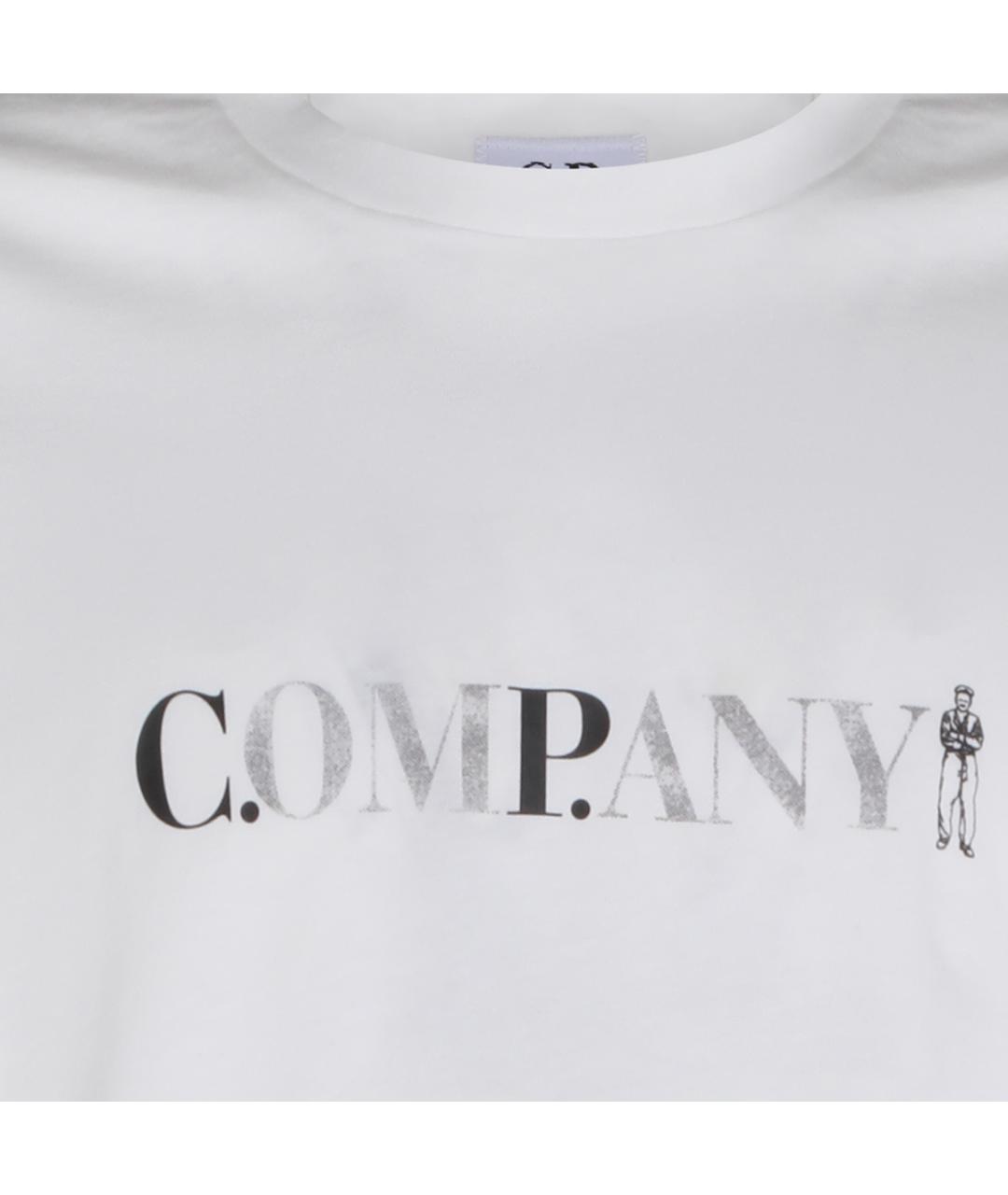 CP COMPANY Белая хлопковая футболка, фото 3