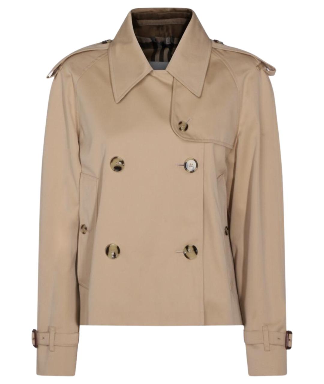 BURBERRY Бежевая хлопковая куртка, фото 1