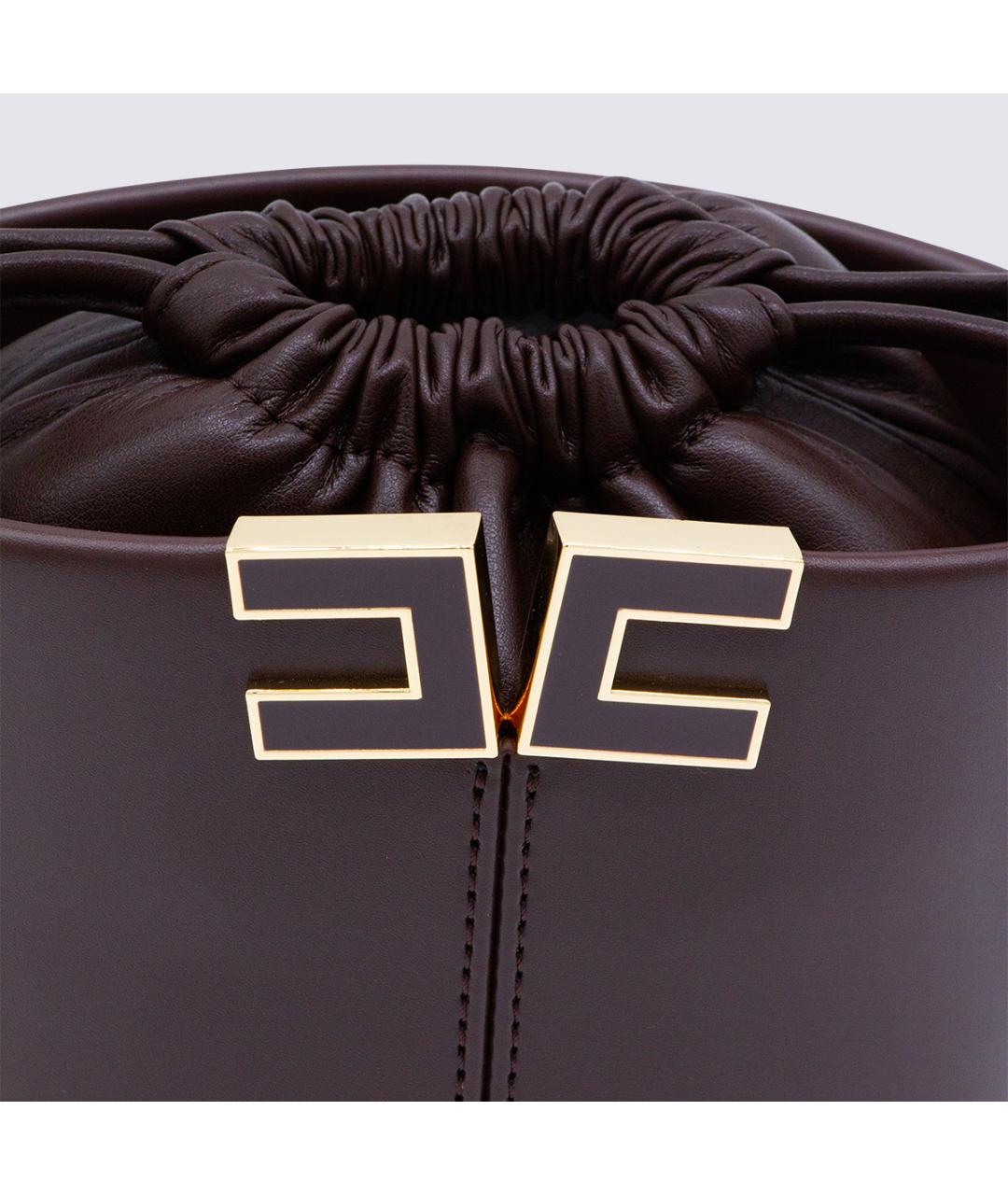 ELISABETTA FRANCHI Коричневая сумка тоут из искусственной кожи, фото 4