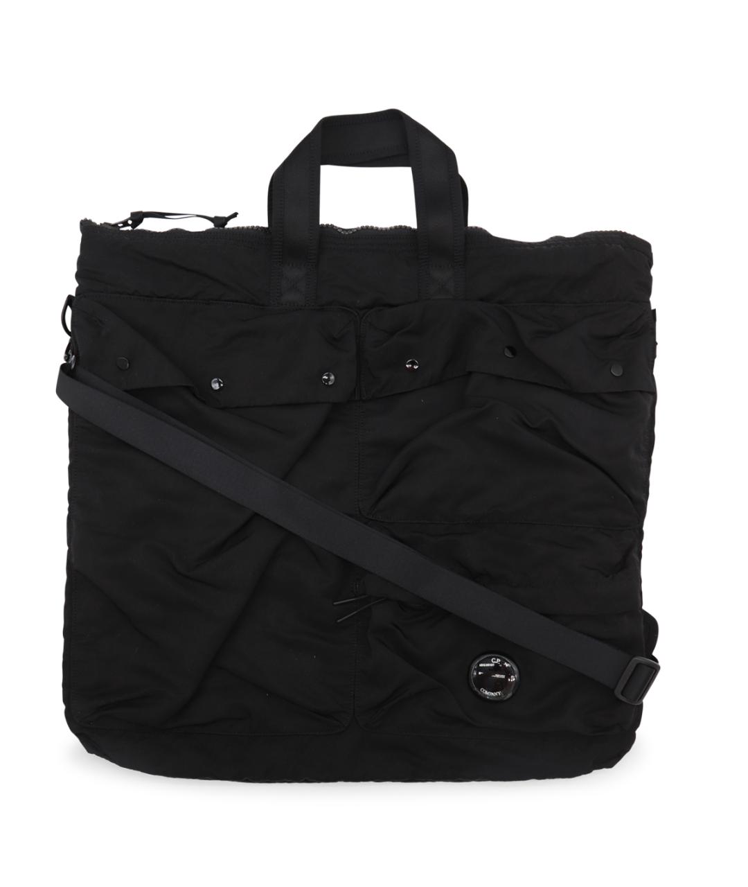 CP COMPANY Черная синтетическая сумка тоут, фото 1