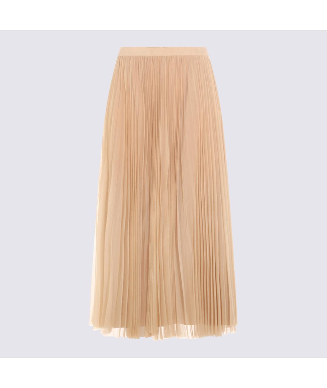 FABIANA FILIPPI Бежевая полиэстеровая юбка миди, фото 4