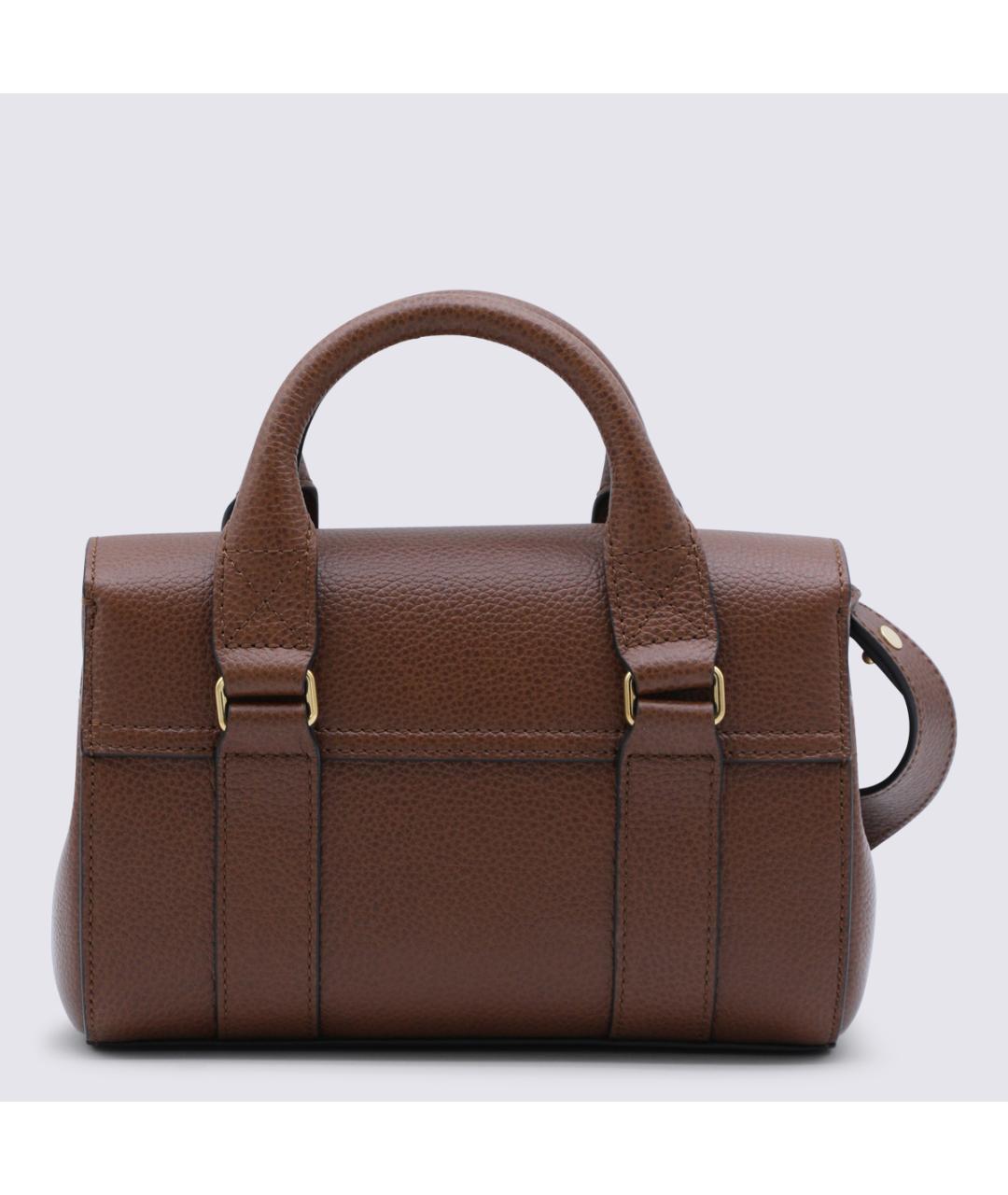 MULBERRY Коричневая кожаная сумка с короткими ручками, фото 3