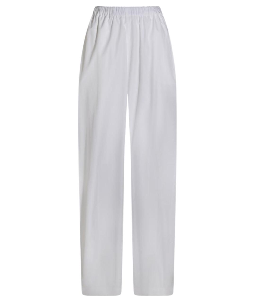 FABIANA FILIPPI Белые хлопковые прямые брюки, фото 1