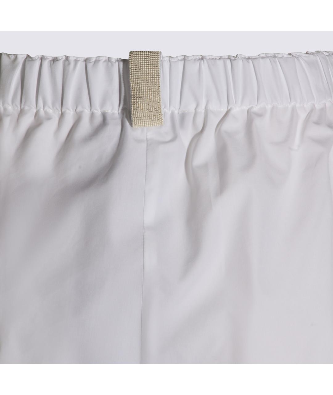 FABIANA FILIPPI Белые хлопковые прямые брюки, фото 3