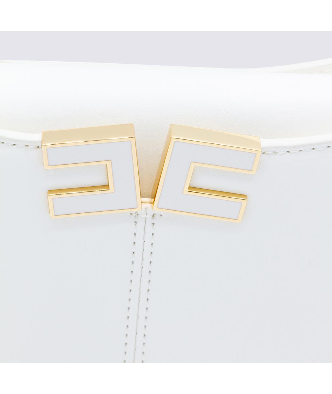 ELISABETTA FRANCHI Белая сумка через плечо, фото 4