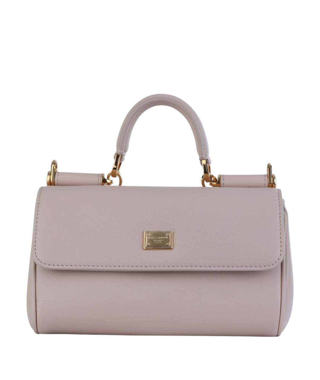 DOLCE&GABBANA Розовая кожаная сумка тоут, фото 1