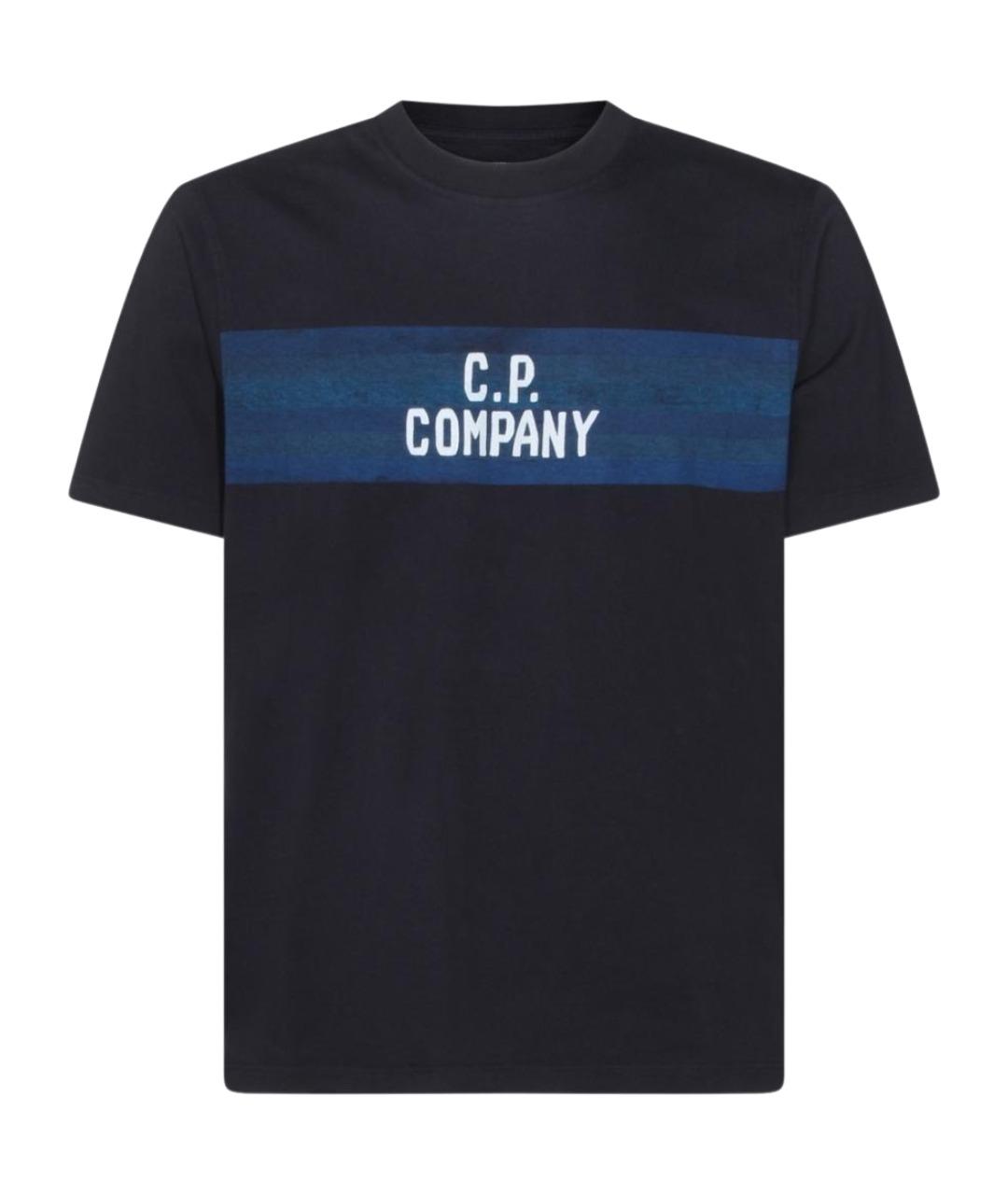 CP COMPANY Темно-синяя хлопковая футболка, фото 1