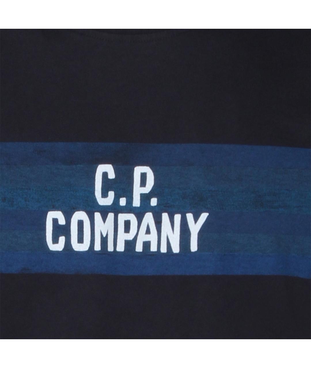 CP COMPANY Темно-синяя хлопковая футболка, фото 3