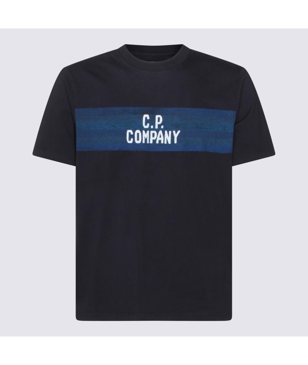 CP COMPANY Темно-синяя хлопковая футболка, фото 4