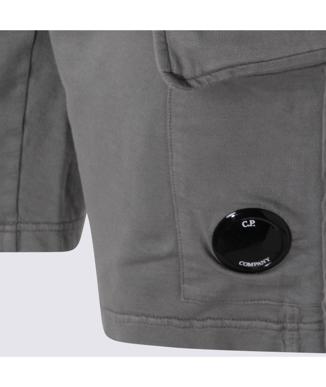 CP COMPANY Серые хлопковые шорты, фото 3