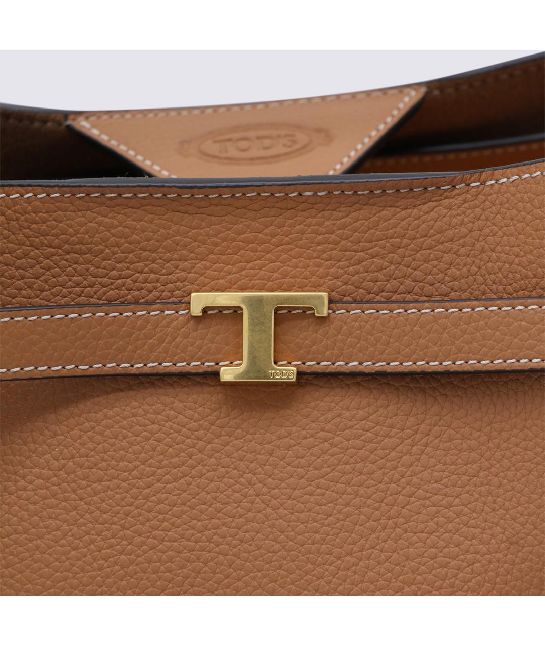 TOD'S Коричневая кожаная сумка тоут, фото 4