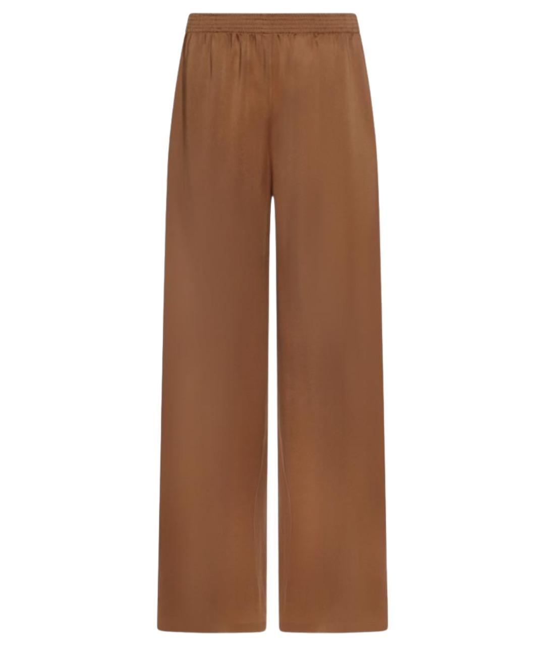 FABIANA FILIPPI Коричневые вискозные прямые брюки, фото 1