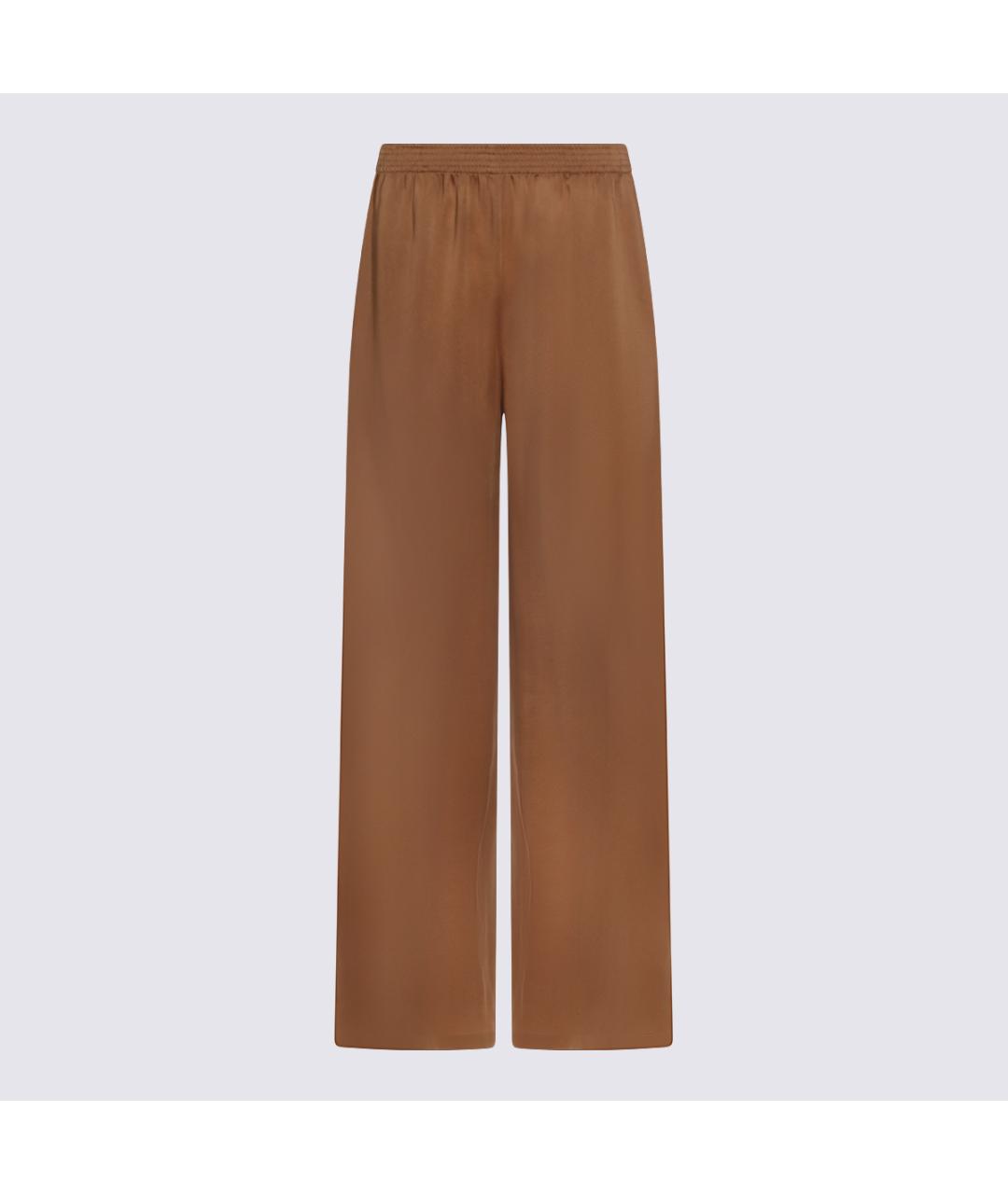 FABIANA FILIPPI Коричневые вискозные прямые брюки, фото 4