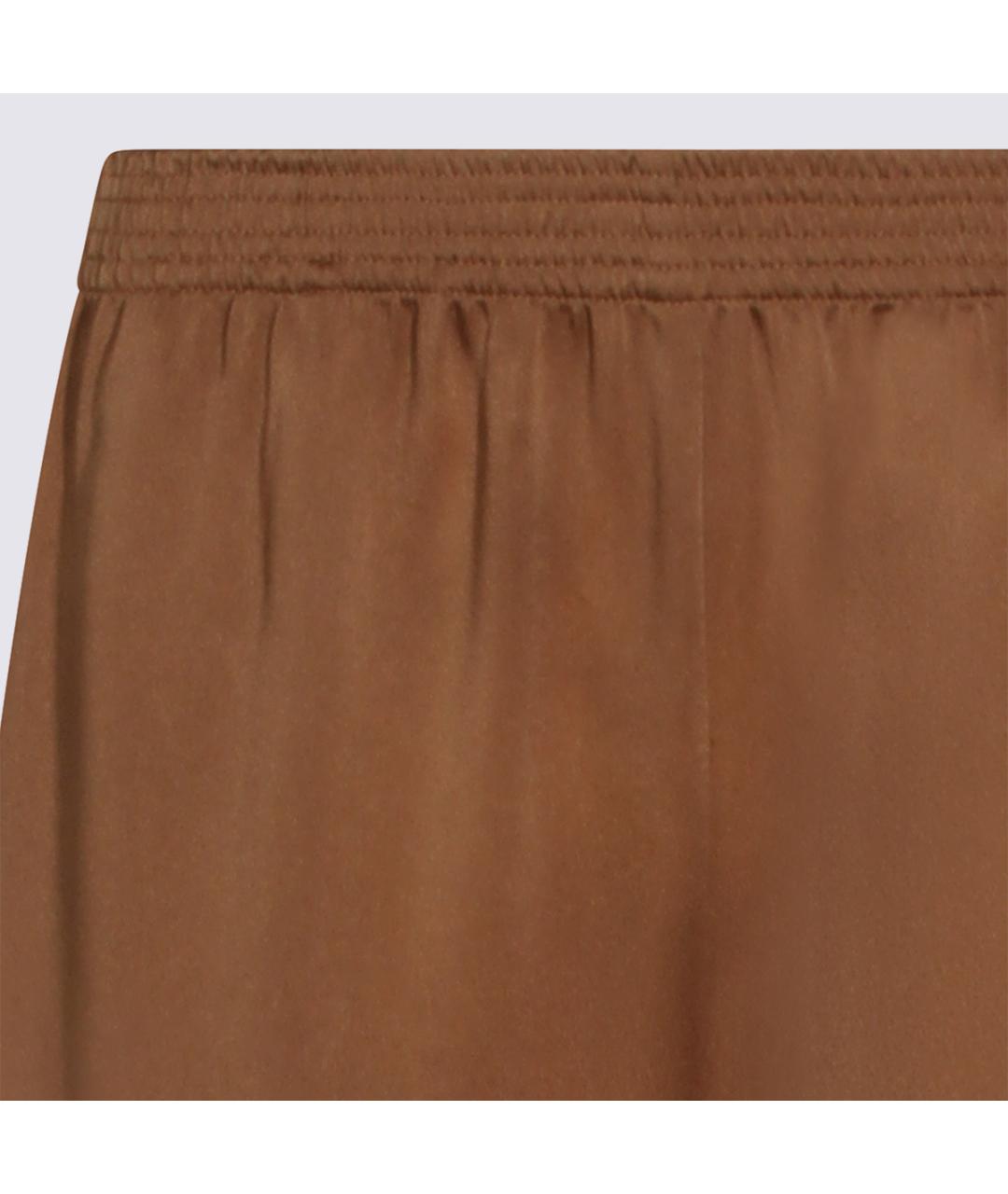 FABIANA FILIPPI Коричневые вискозные прямые брюки, фото 3