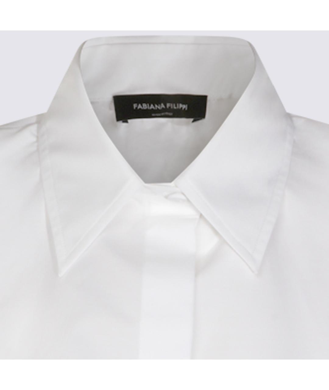 FABIANA FILIPPI Белая хлопковая рубашка, фото 3
