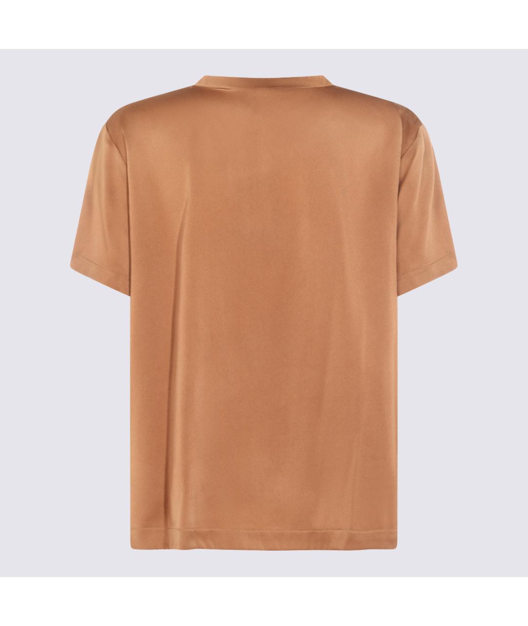 FABIANA FILIPPI Коричневая вискозная футболка, фото 2