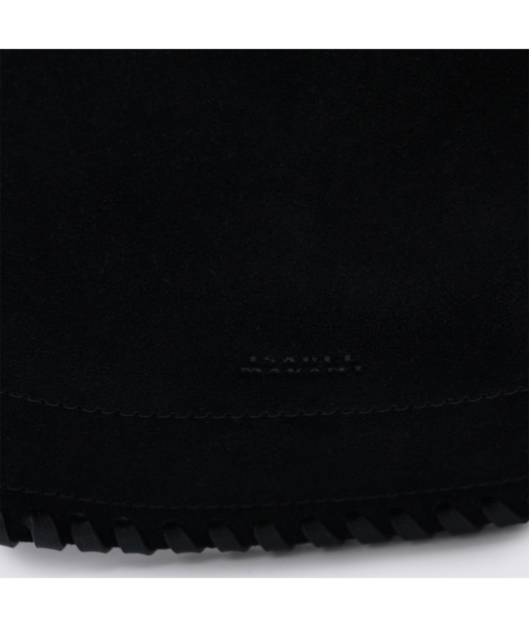 ISABEL MARANT Черная кожаная сумка с короткими ручками, фото 4