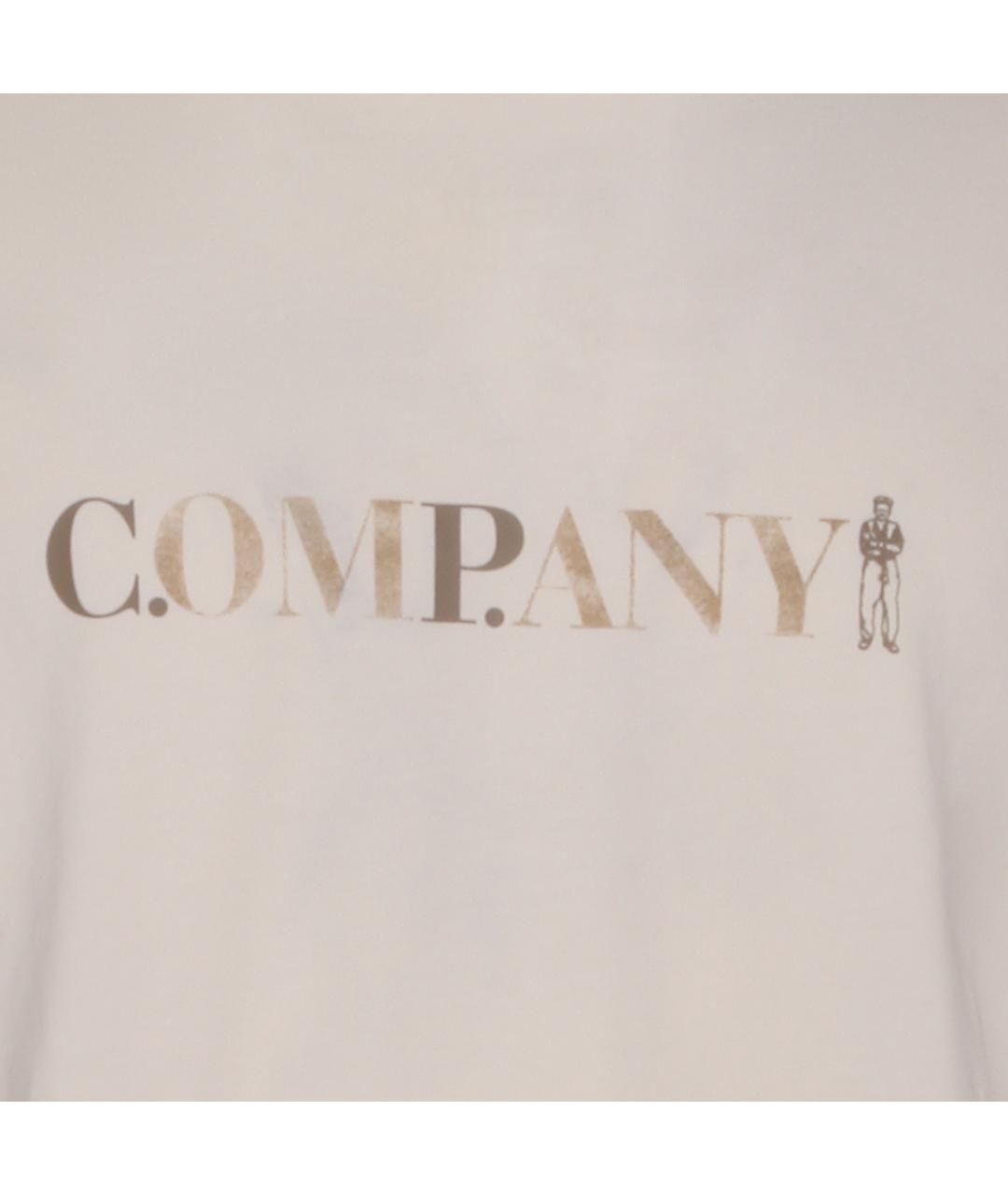CP COMPANY Бежевая хлопковая футболка, фото 3