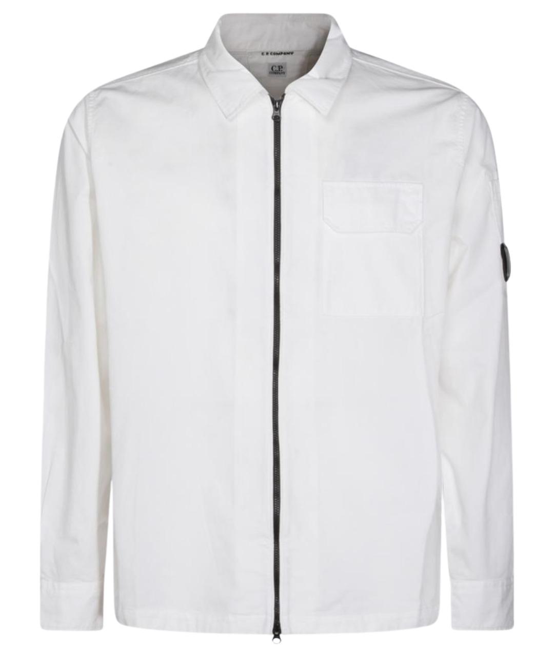 CP COMPANY Белая хлопковая кэжуал рубашка, фото 1