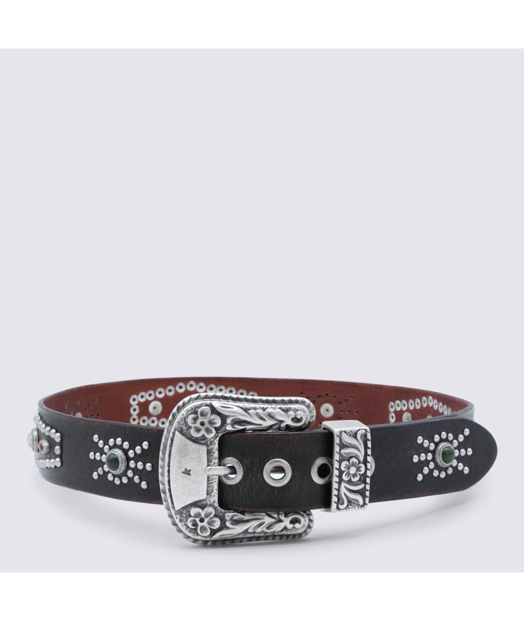 GOLDEN GOOSE DELUXE BRAND Коричневый кожаный ремень, фото 3