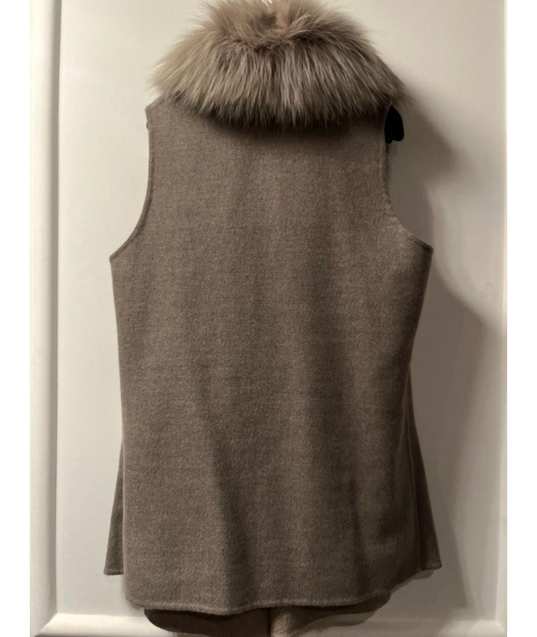 LORO PIANA Бежевый кашемировый жилет, фото 2