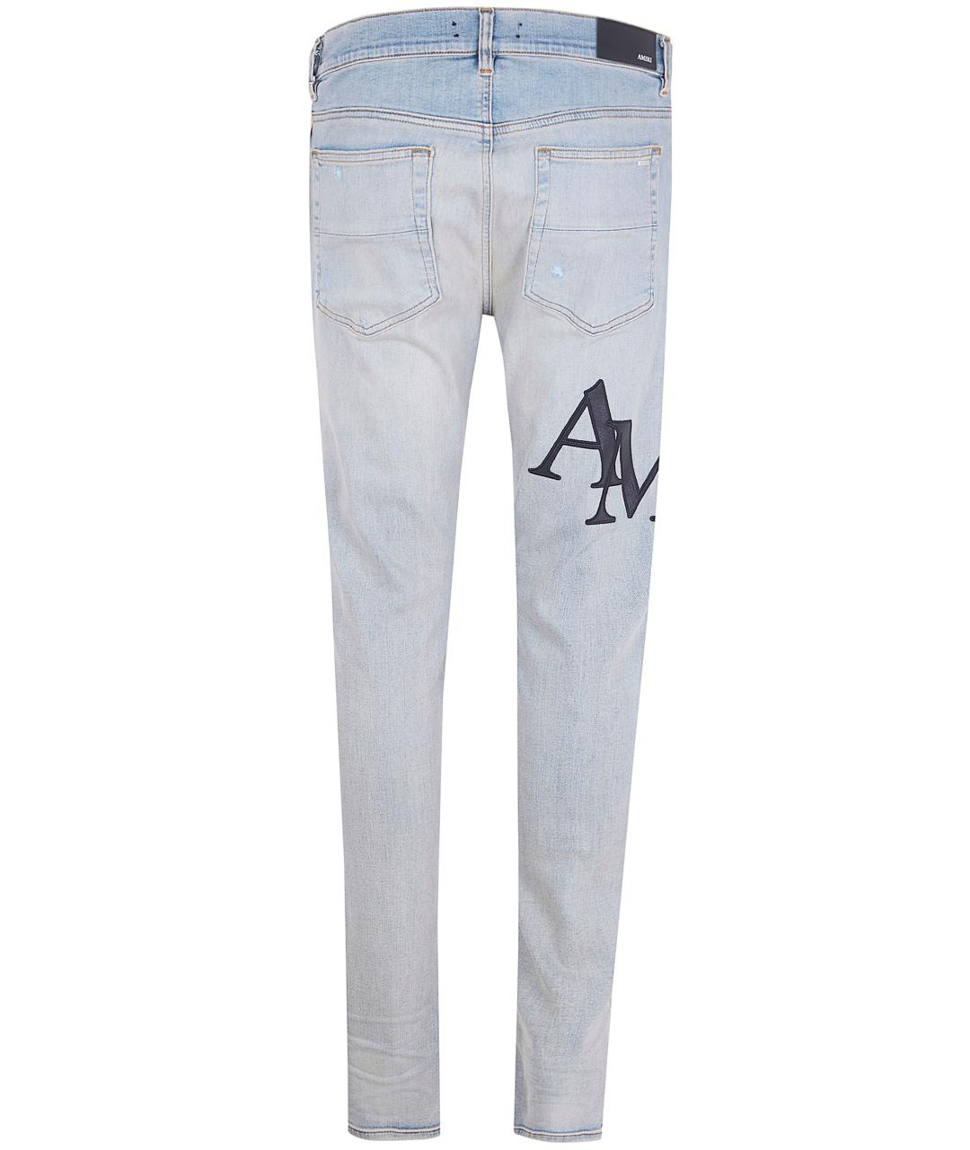 AMIRI Голубые хлопковые джинсы скинни, фото 2