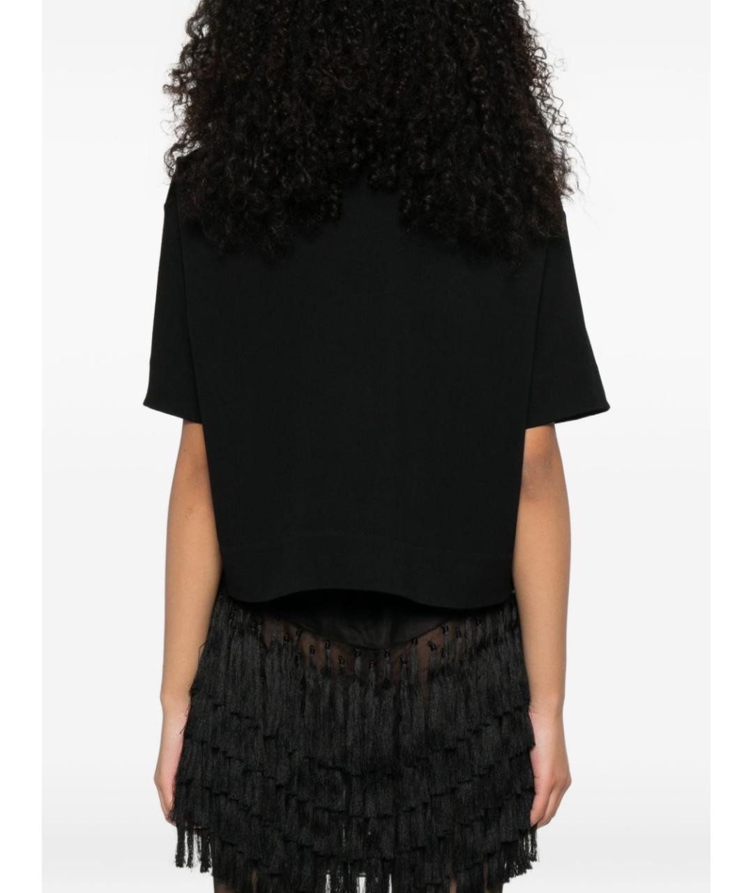 JIL SANDER Черная вискозная футболка, фото 3