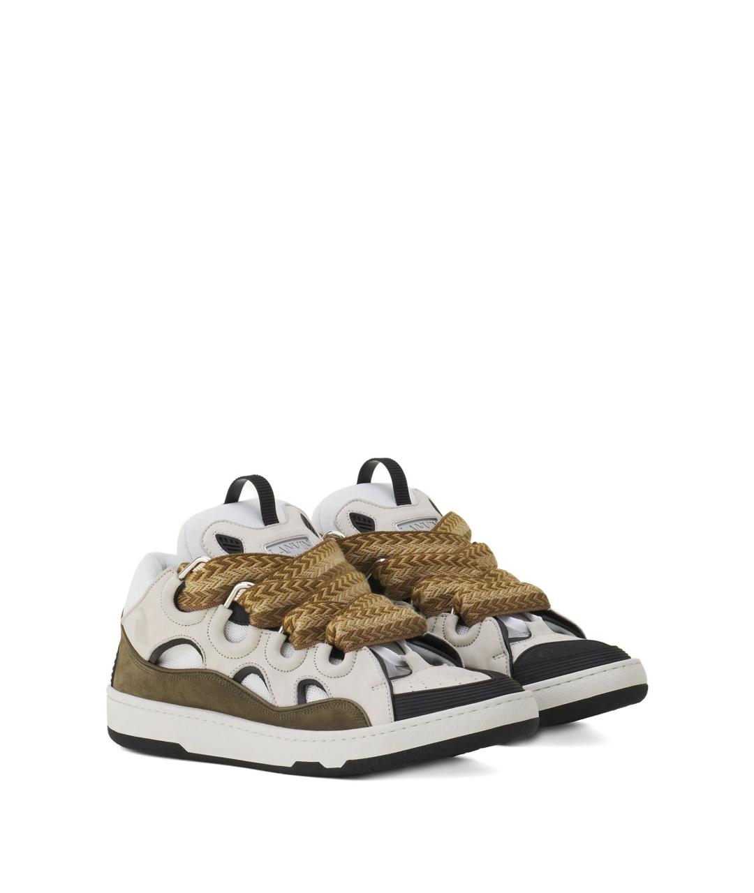 LANVIN Зеленые кожаные кроссовки, фото 4